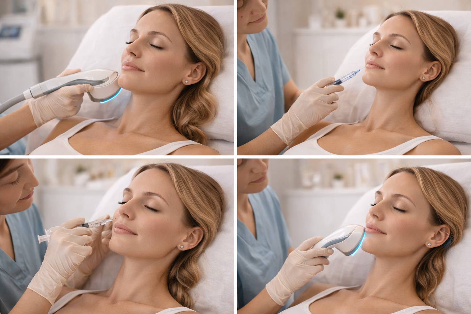 Illustration representing non-surgical facial rejuvenation treatments